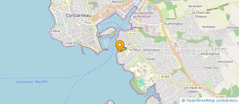 localisation de l'entreprise BORA  CONCARNEAU