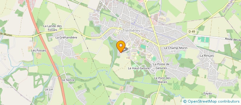 localisation de l'entreprise BORA  TREILLIERES