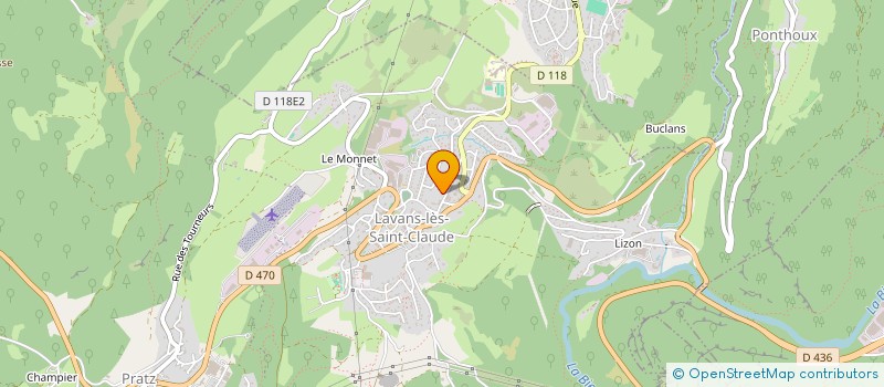 localisation de l'entreprise BORA DECO à LAVANS-LES-SAINT-CLAUDE