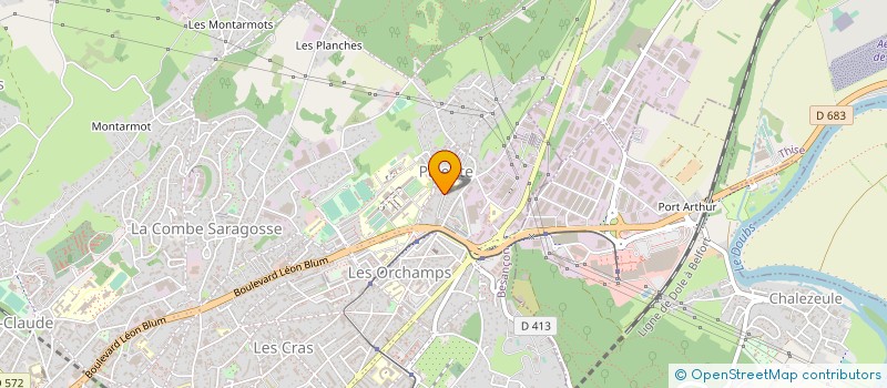 localisation de l'entreprise BORDAT à BESANCON