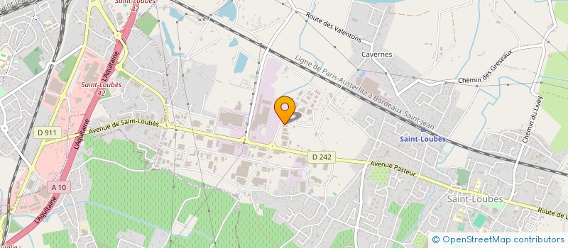 localisation de l'entreprise BORDEAUX ACIERS SERVICES  SAINT-LOUBES