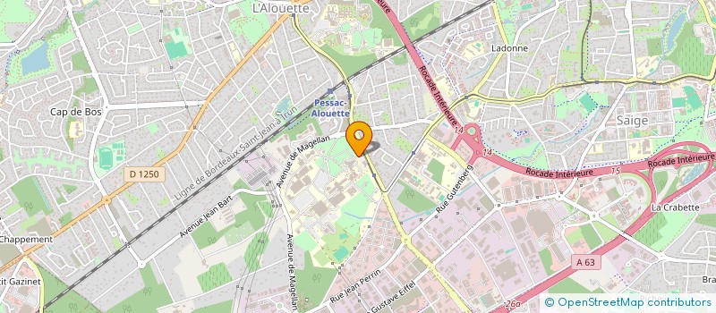 localisation de l'entreprise BORDEAUX ASSOCIATION HEMATOLOGIE CLINIQUE  PESSAC