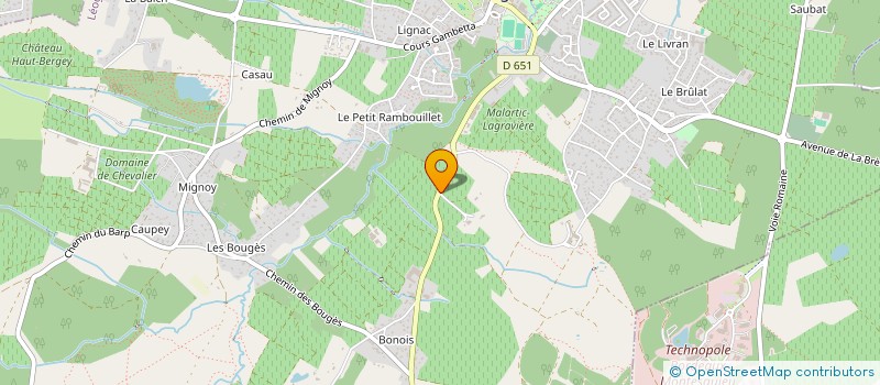localisation de l'entreprise BORDEAUX AVIATION à LEOGNAN