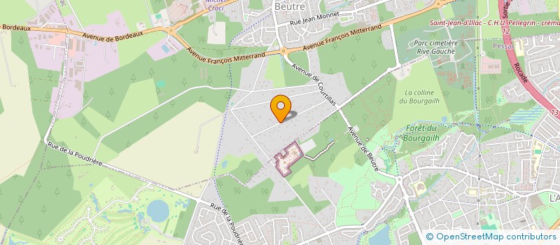 localisation de l'entreprise BORDEAUX CARRELAGE  MERIGNAC