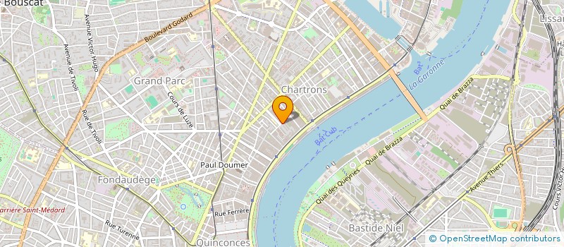 localisation de l'entreprise BORDEAUX-CHARTRONS VOYAGES à BORDEAUX