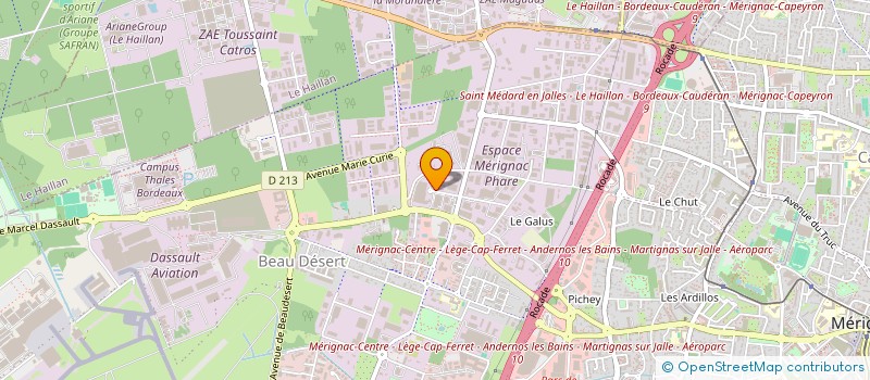 localisation de l'entreprise BORDEAUX DEMOLITION SERVICE à MERIGNAC