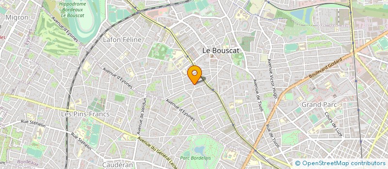 localisation de l'entreprise BORDEAUX EBENISTERIE RESTAURATION à LE BOUSCAT