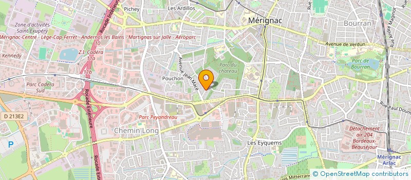 localisation de l'entreprise BORDEAUX IMMOBILIER à MERIGNAC