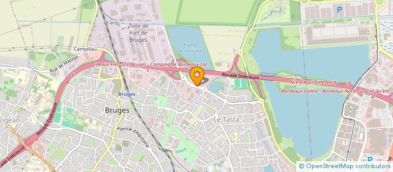 localisation de l'entreprise BORDEAUX LAC STATION  BRUGES