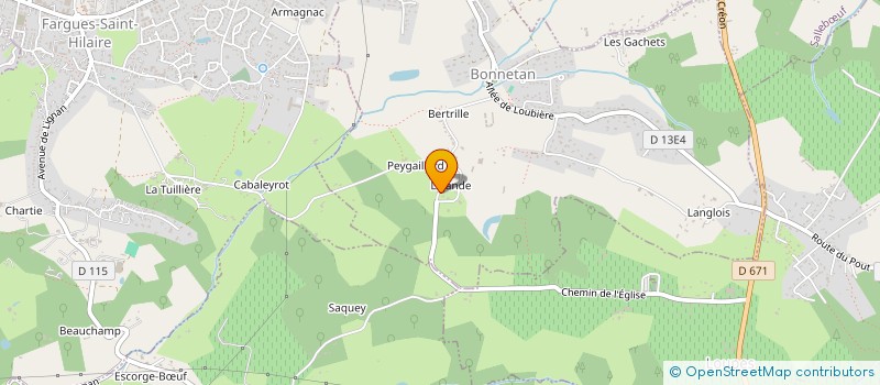 localisation de l'entreprise BORDEAUX PIPE-BAND  BONNETAN