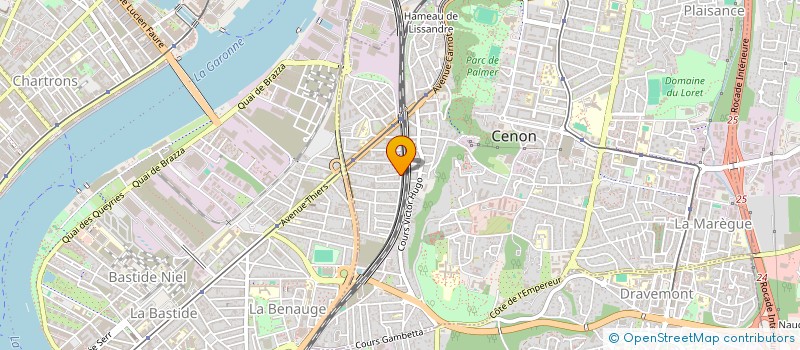 localisation de l'entreprise BORDEAUX PLATRERIE ISOLATION  CENON