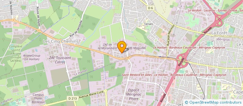 localisation de l'entreprise BORDEAUX PROTECTION SOLAIRE à LE HAILLAN