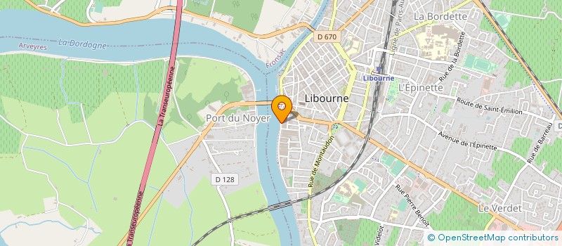 localisation de l'entreprise BORDEAUX RIVE DROITE à LIBOURNE