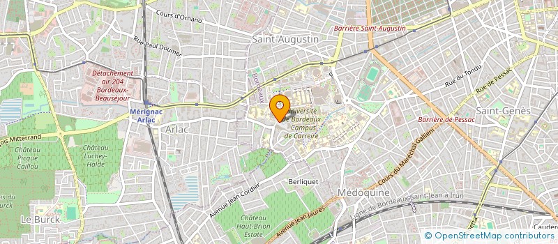 localisation de l'entreprise BORDEAUX RUGBY INTERNAT CLUB - BRIC  BORDEAUX