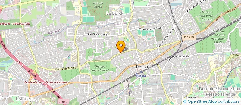 localisation de l'entreprise BORDEAUX TRAVAUX COURTAGE à MERIGNAC
