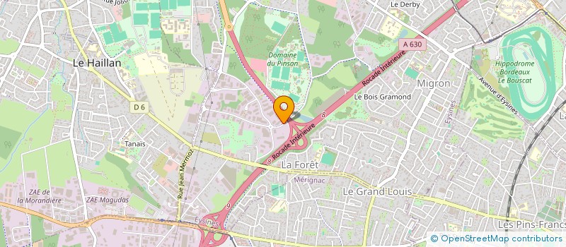 localisation de l'entreprise BORDEAUX VINS SELECTION SARL  EYSINES