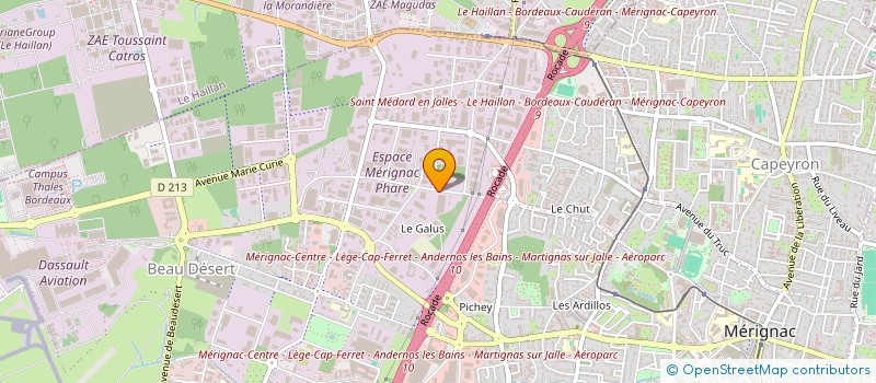 localisation de l'entreprise BORDELAISE DE SERVICES à MERIGNAC