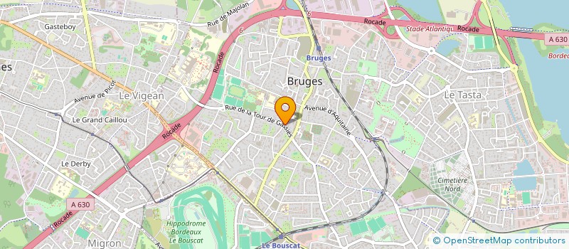 localisation de l'entreprise BORDELAISE DE TRAVAUX DU BATIMENT à BRUGES