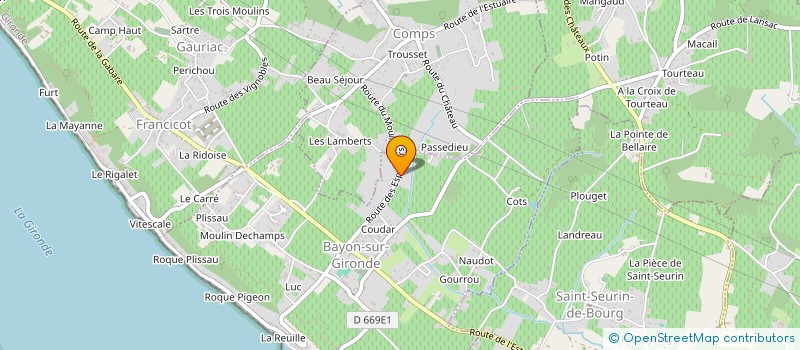 localisation de l'entreprise BORDELMAG  BAYON-SUR-GIRONDE