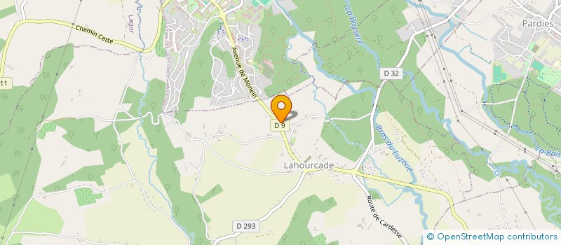 localisation de l'entreprise BORDENAVE  LAHOURCADE