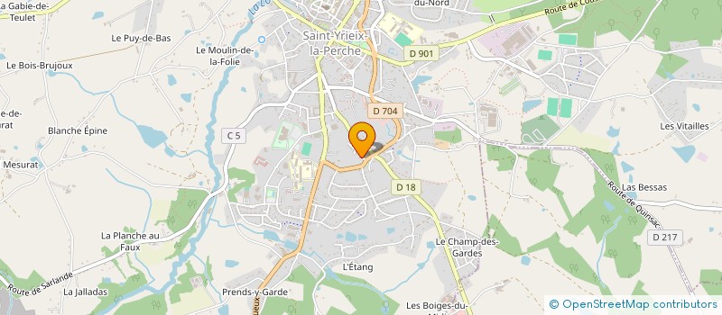 localisation de l'entreprise BORDERIE ET JARRY à SAINT-YRIEIX-LA-PERCHE
