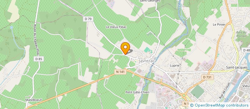 localisation de l'entreprise BORDERIES TENNIS CLUB  JAVREZAC