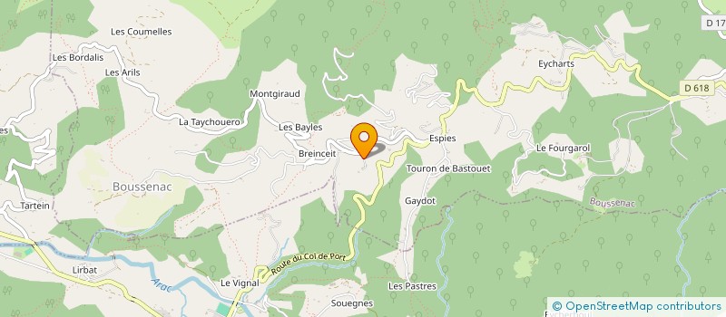 localisation de l'entreprise BORDES à BOUSSENAC