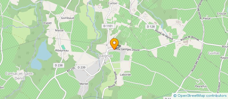 localisation de l'entreprise BORDES  DAIGNAC