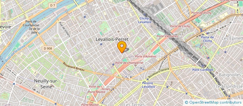 localisation de l'entreprise BORDEU ROGER à LEVALLOIS-PERRET