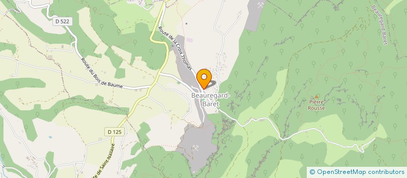 localisation de l'entreprise BORDIER CHARPENTE  BEAUREGARD-BARET