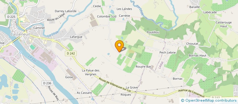 localisation de l'entreprise BORDIN SYLVAIN  CASSENEUIL