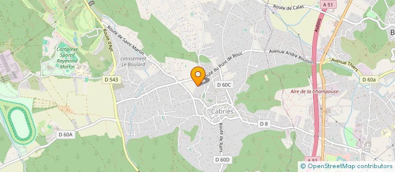 localisation de l'entreprise BORDURES CANIVEAUX ET PAVES à CABRIES