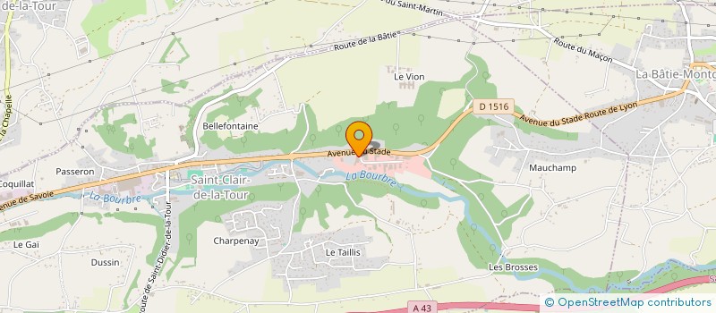 localisation de l'entreprise BORELLO ISOCLAIR  SAINT-CLAIR-DE-LA-TOUR