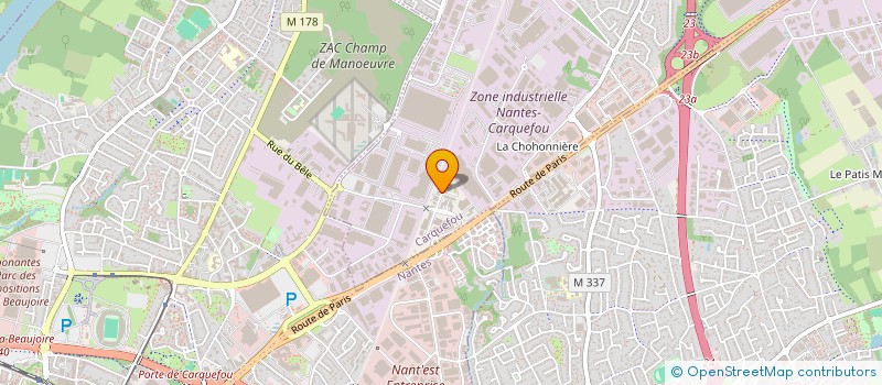 localisation de l'entreprise BORG  CARQUEFOU