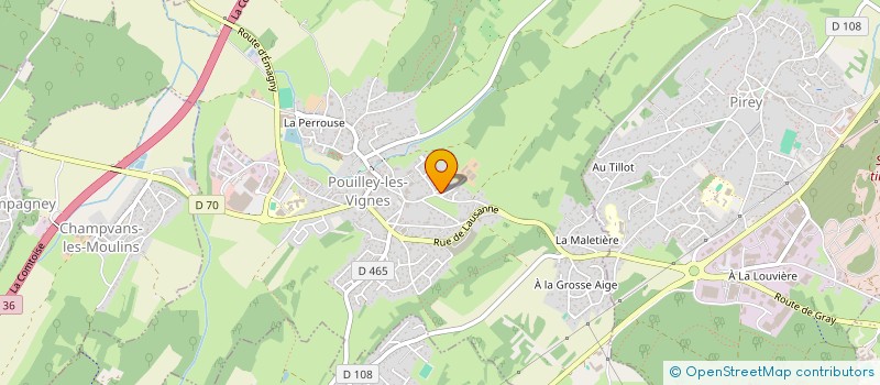 localisation de l'entreprise BORG SCIMMA IMMOBILIER  POUILLEY-LES-VIGNES