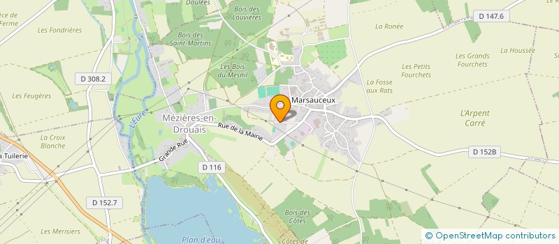 localisation de l'entreprise BORGET IMMO à MEZIERES-EN-DROUAIS