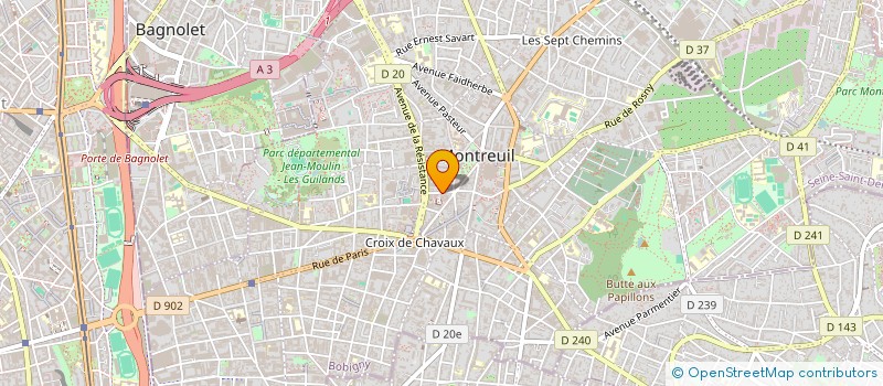 localisation de l'entreprise BORI à MONTREUIL
