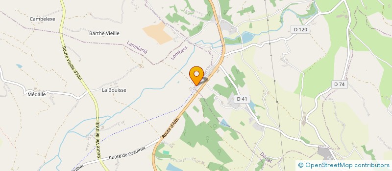 localisation de l'entreprise BORIES EQUIPEMENT à DENAT