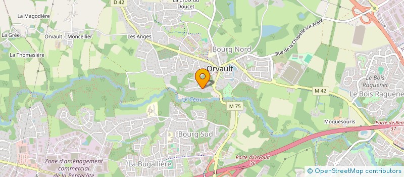 localisation de l'entreprise BORIES-LENORMAND à ORVAULT