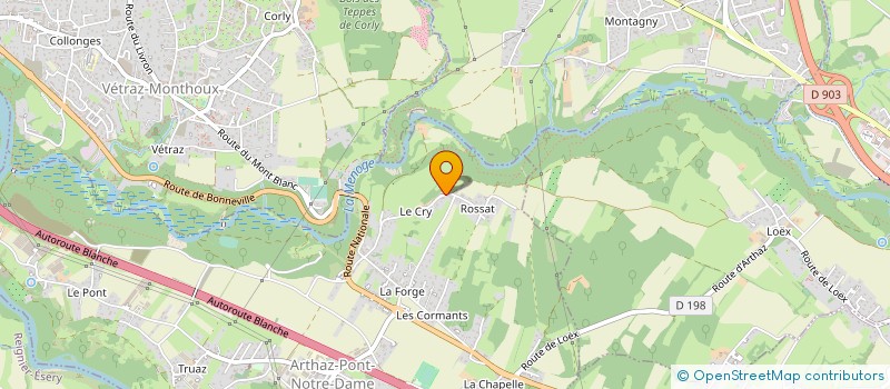 localisation de l'entreprise BORNAND PRIMEURS à ARTHAZ-PONT-NOTRE-DAME