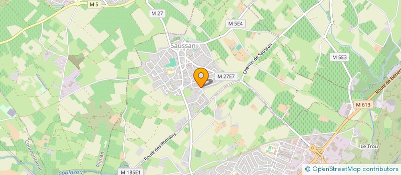 localisation de l'entreprise BORNE FORESTIER  SAUSSAN