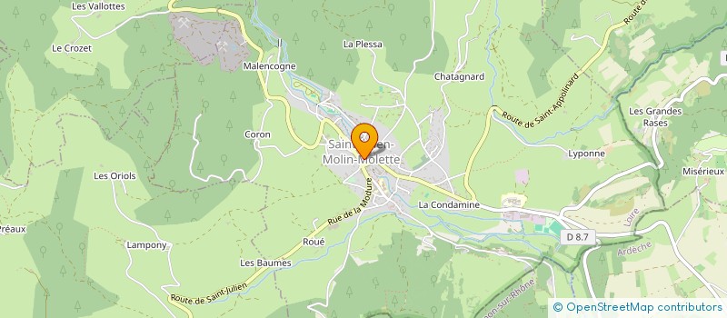 localisation de l'entreprise BORNE TRAVAUX PUBLICS à MARLHES