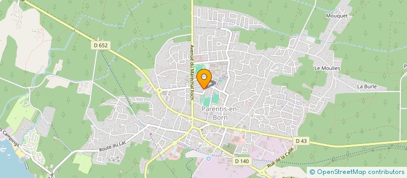 localisation de l'entreprise BORNEKO-PELOTARIAK  PARENTIS-EN-BORN