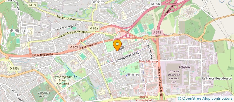 localisation de l'entreprise BORNYBUZZ à METZ
