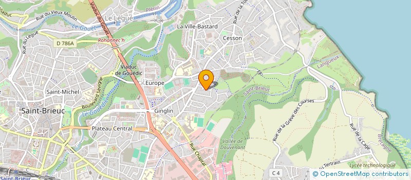 localisation de l'entreprise BORRAX à SAINT-BRIEUC