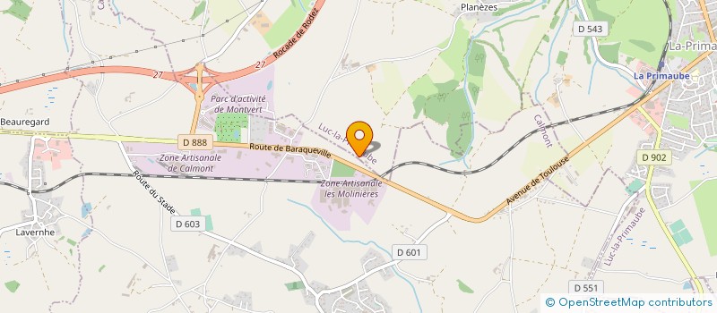 localisation de l'entreprise BOS BTP  CALMONT