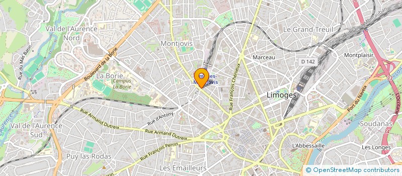 localisation de l'entreprise BOSA à LIMOGES