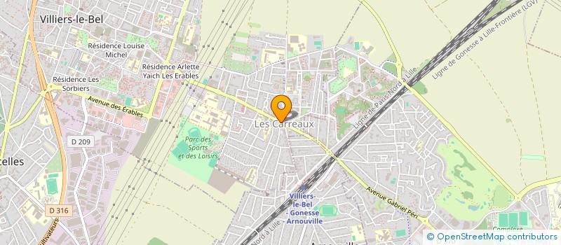 localisation de l'entreprise BOSQUET DE VILLIERS  VILLIERS-LE-BEL