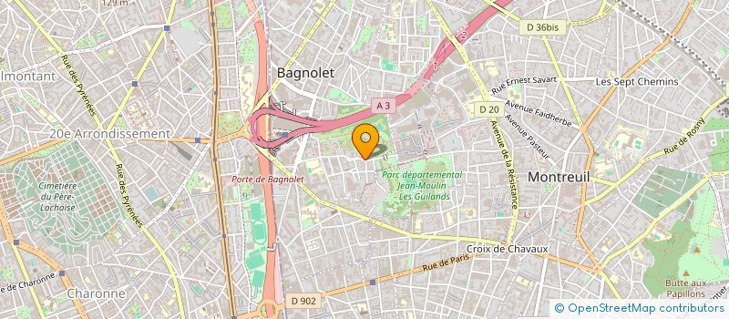localisation de l'entreprise BOSSAMOS à BAGNOLET