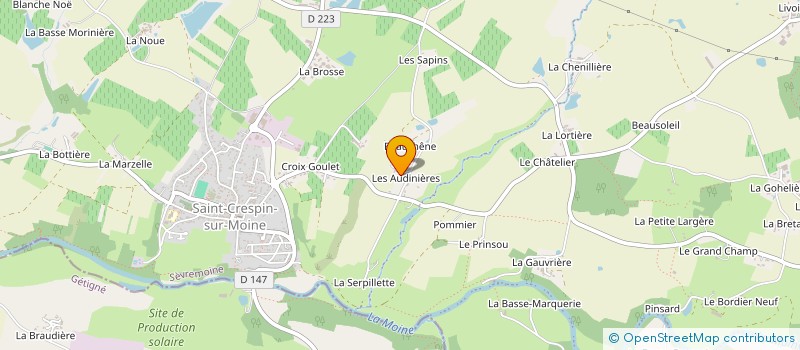 localisation de l'entreprise BOSSARD ALEXANDRE à SEVREMOINE